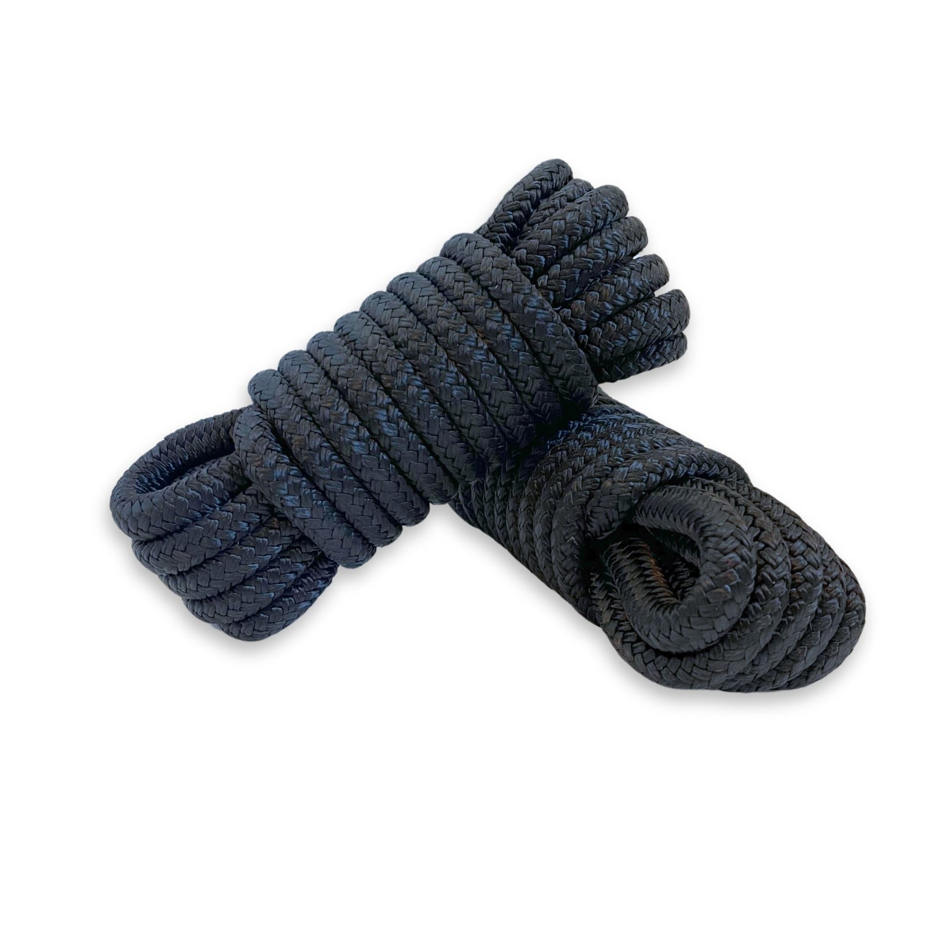 Two 1/2" x 20' rolled dock lines for boating.