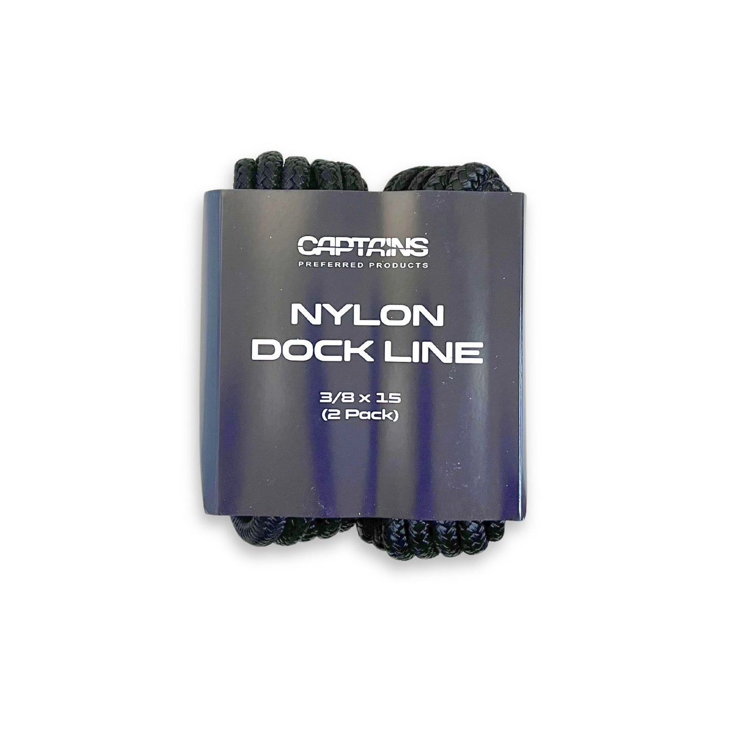 Captains Preferred Products 3/8" x 15' nylon dock line two pack.