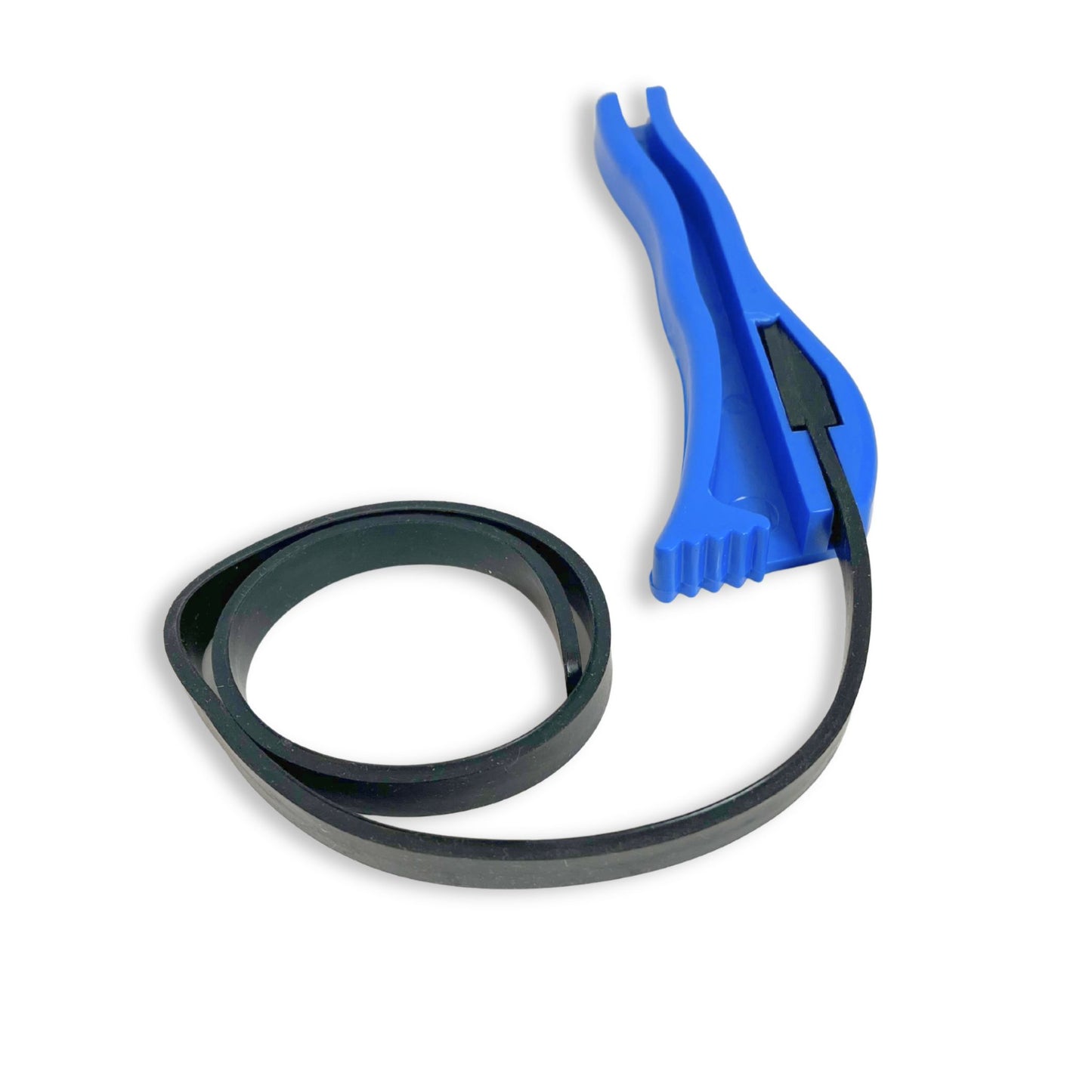 Rubber strap of strap wrench unraveled.