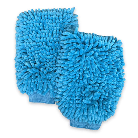Pair of 2 Microfiber Wash Mitts