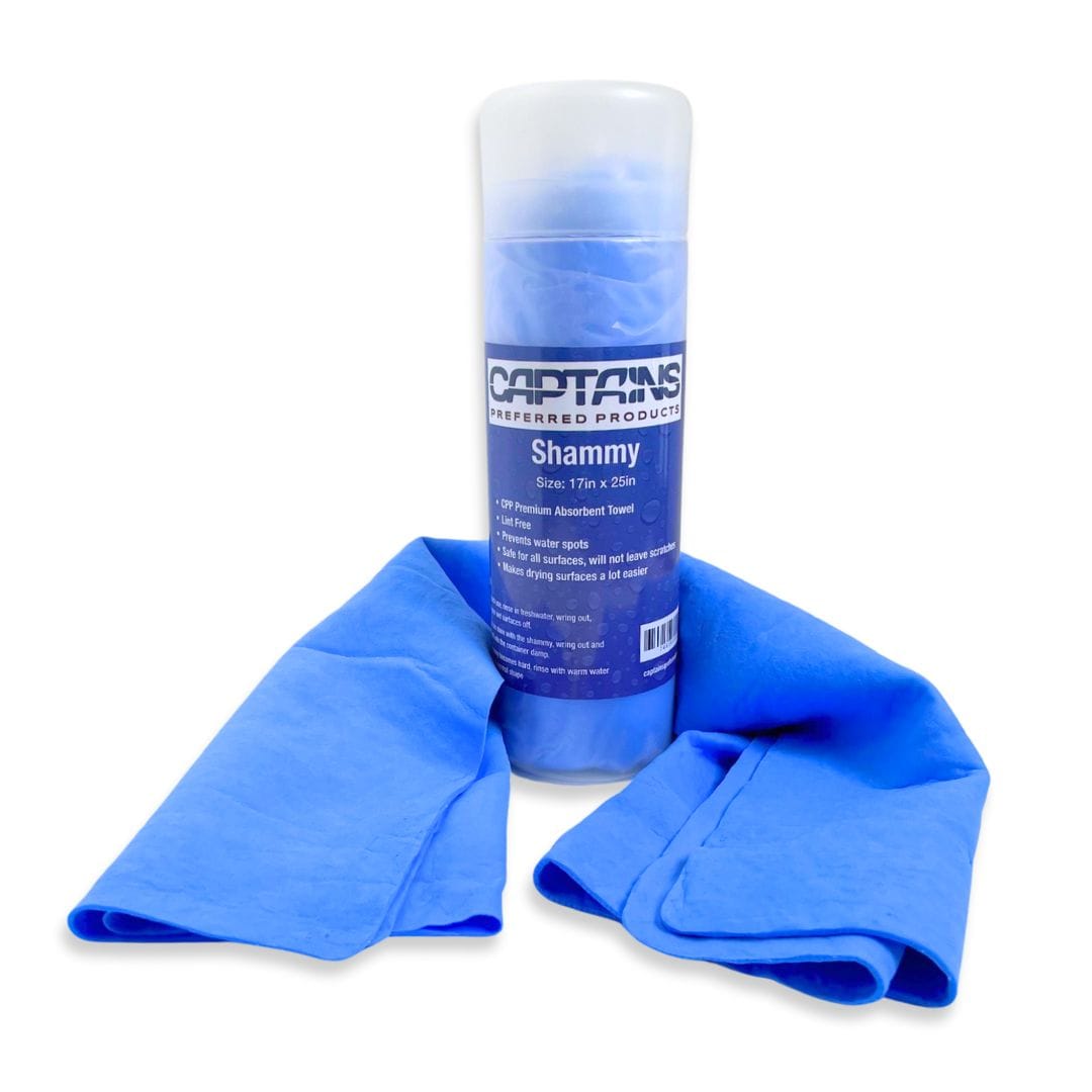 Shammy drying towel with packaging to keep it moist and soft.