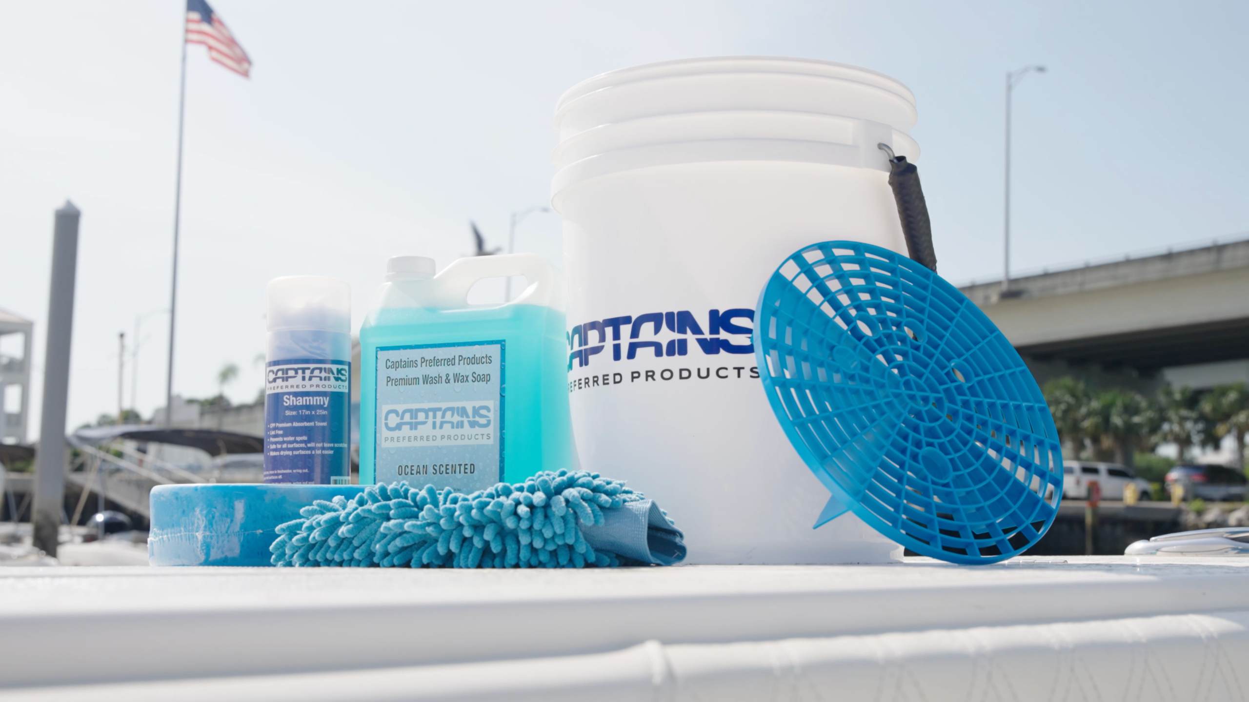 Boat cleaning kit by Captains Preferred Products.