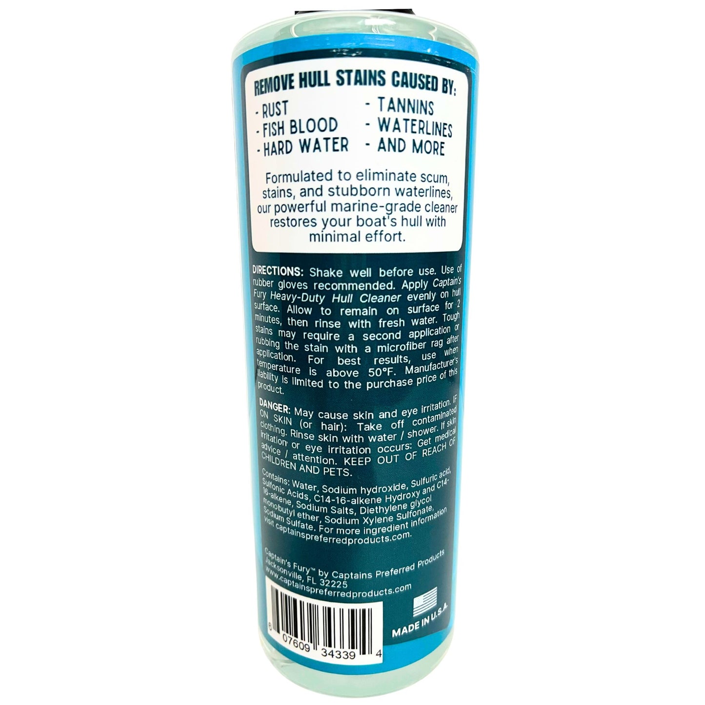 Captain's Fury Heavy-Duty Hull Cleaner (16oz)