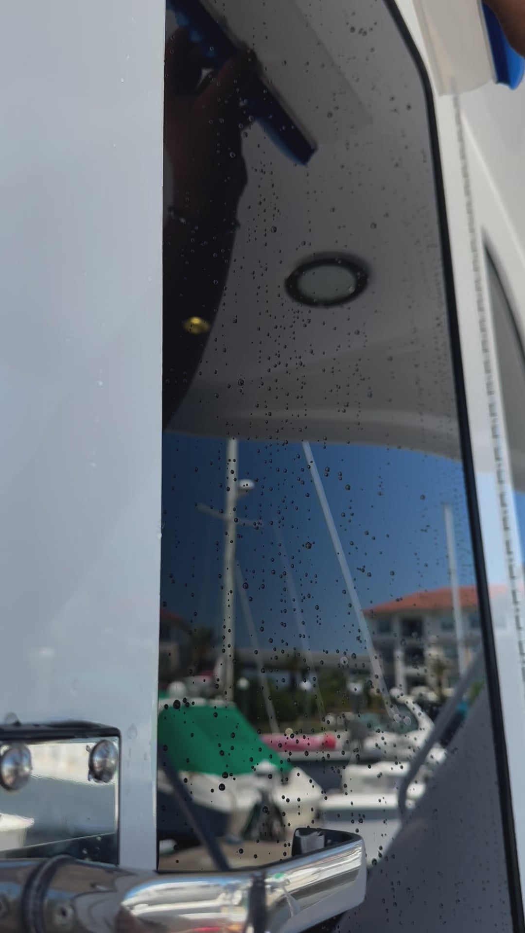 Captains Preferred Products water blade for quickly drying surfaces.