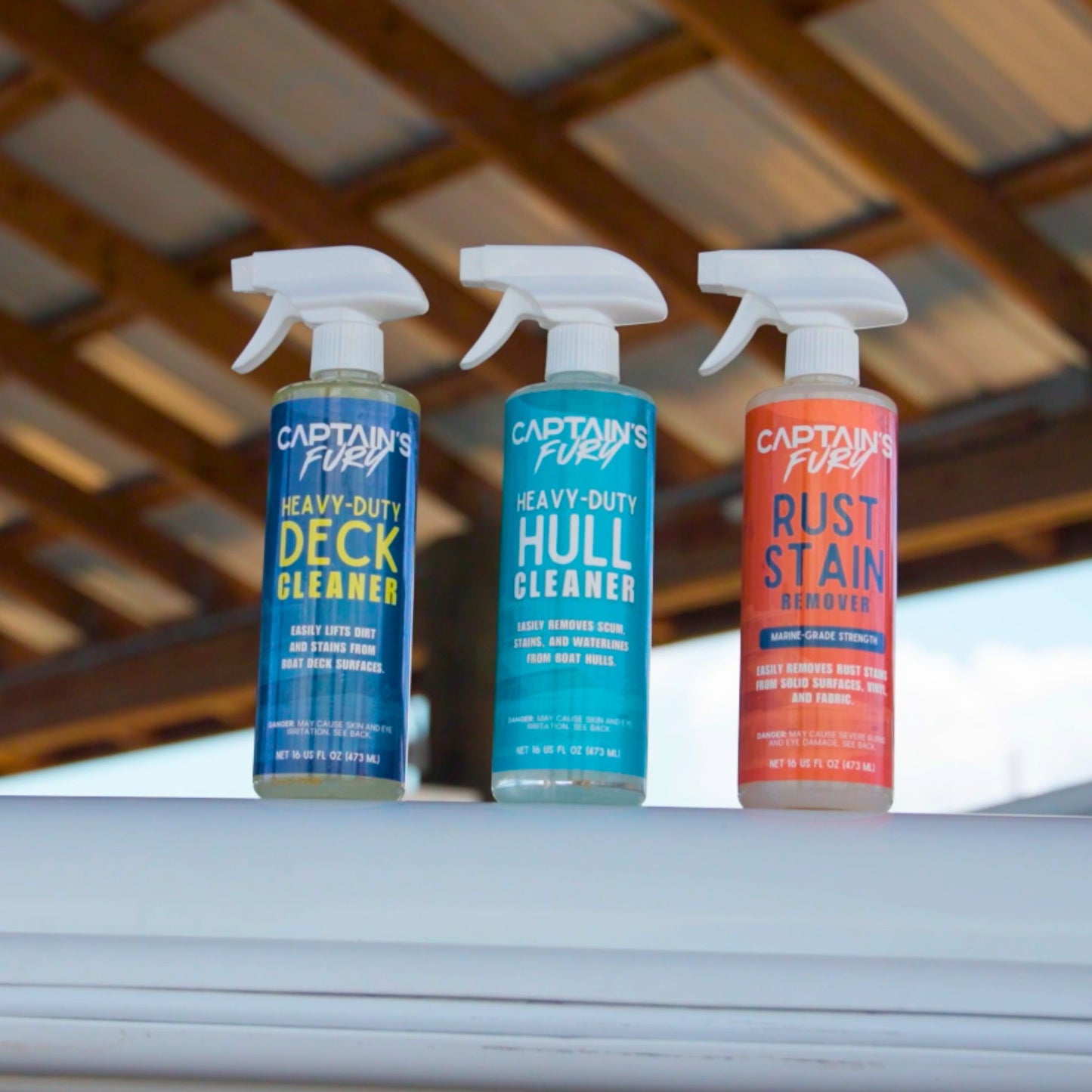 Triple Threat boat cleaner bundle with three boat cleaning products.