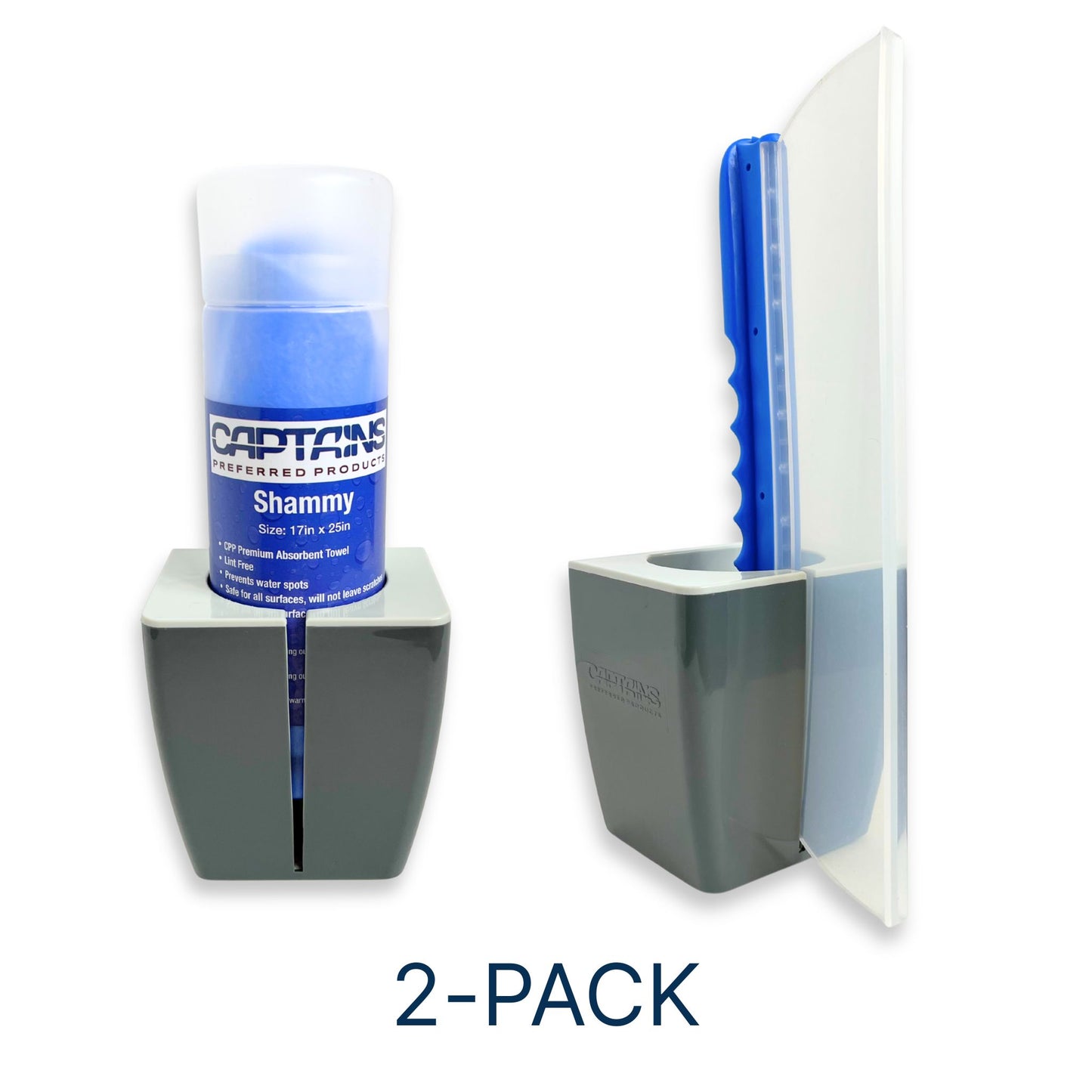 2 Pack of TidyBoat Shammy and Water Blade Holders.