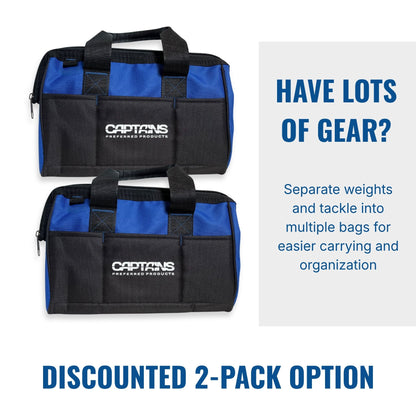 2 Pack of heavy duty fishing weight bags