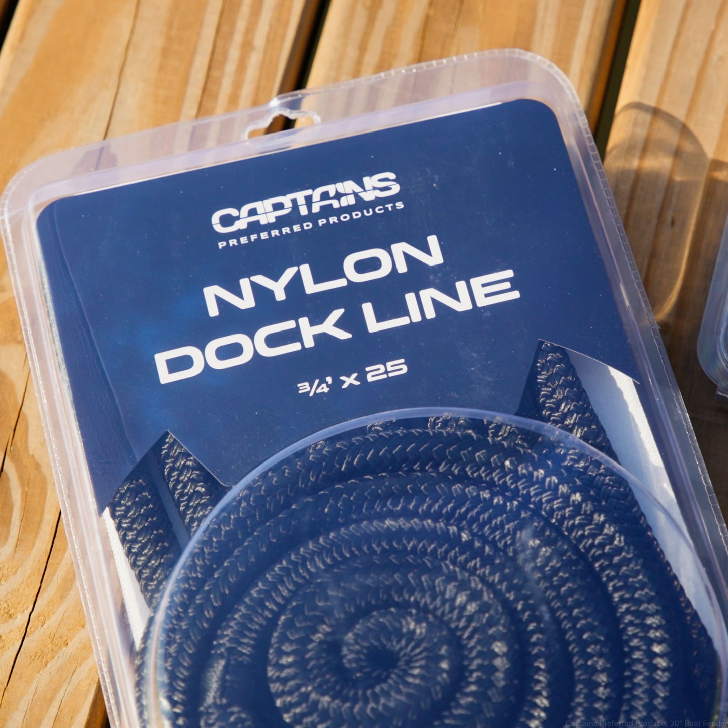 3/4" x 25' Black Nylon Dock Line
