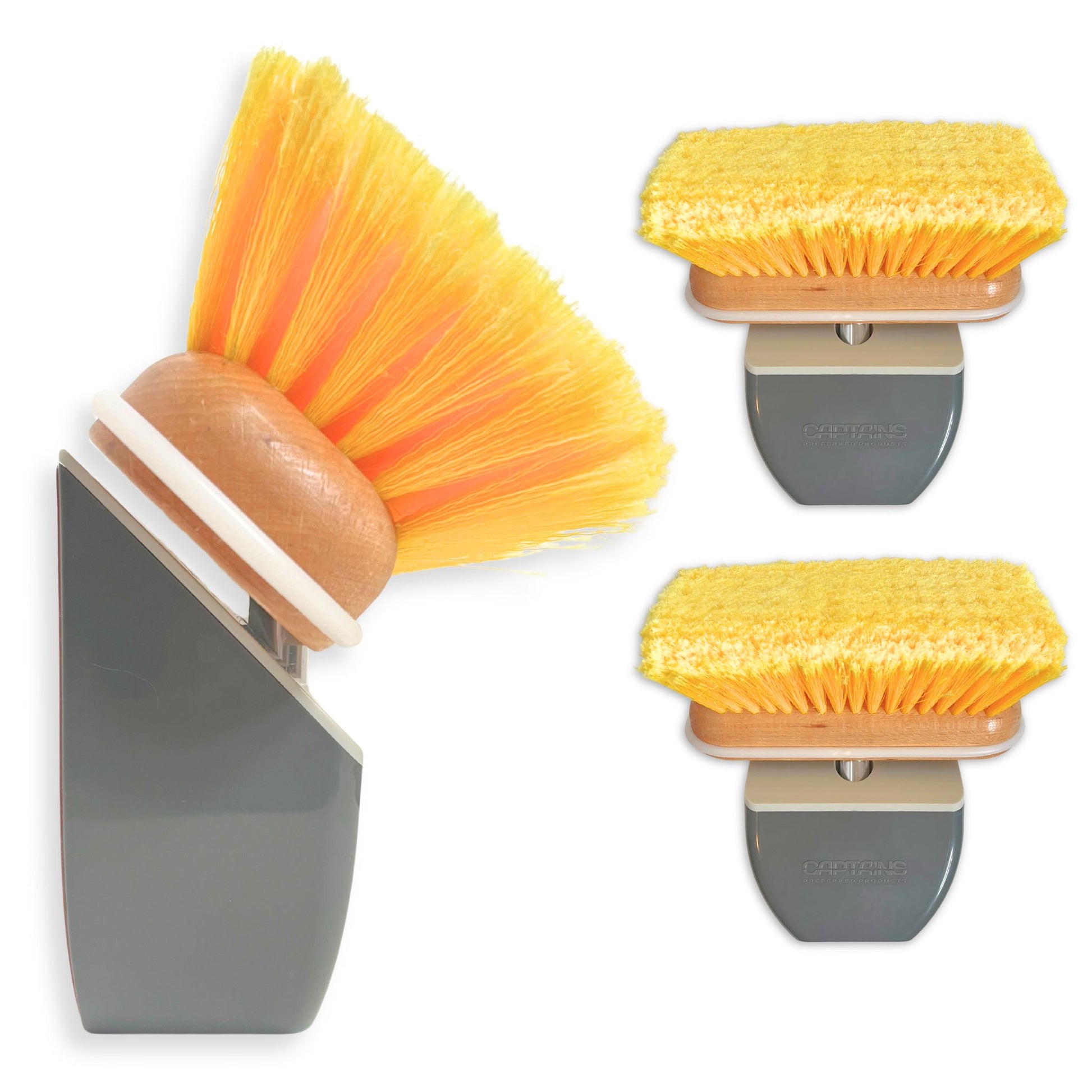 Set of 3 boat brush head organizers for boats and yachts.