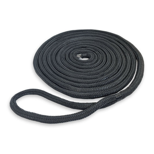 3/4" x 25' Black Nylon Dock Line