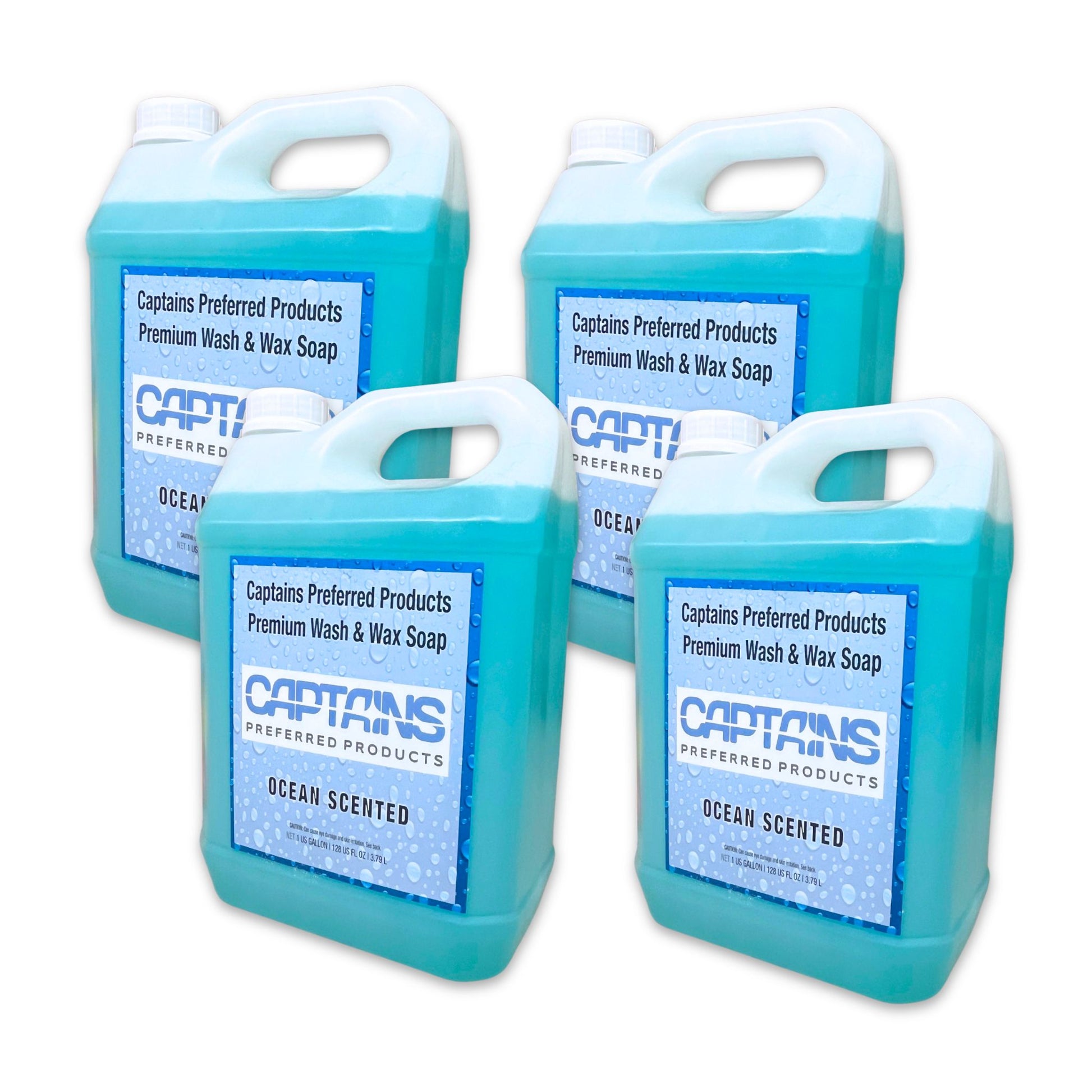 Four discounted gallons of boat soap.