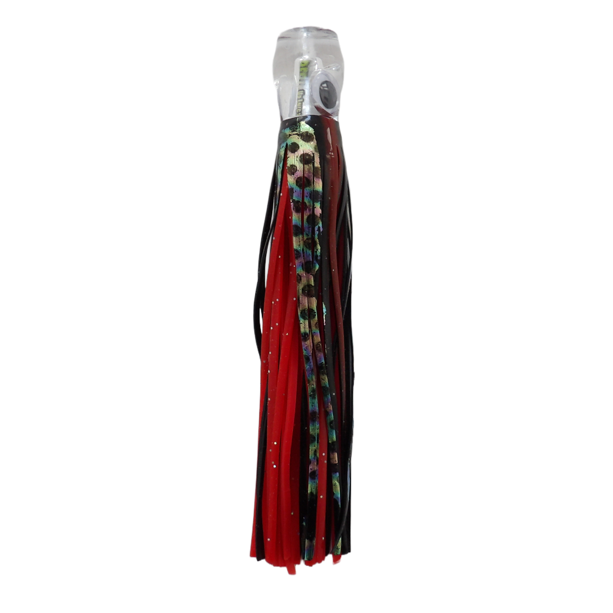 6-1/2" Red & Black Splash Master Trolling Lure with Flash Stripes