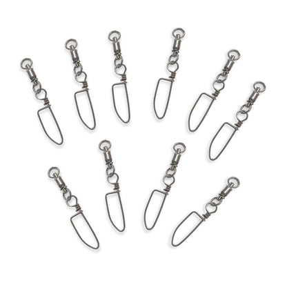 10-Pack of 6 pound Ball Bearing Swivels for Trolling Rigs