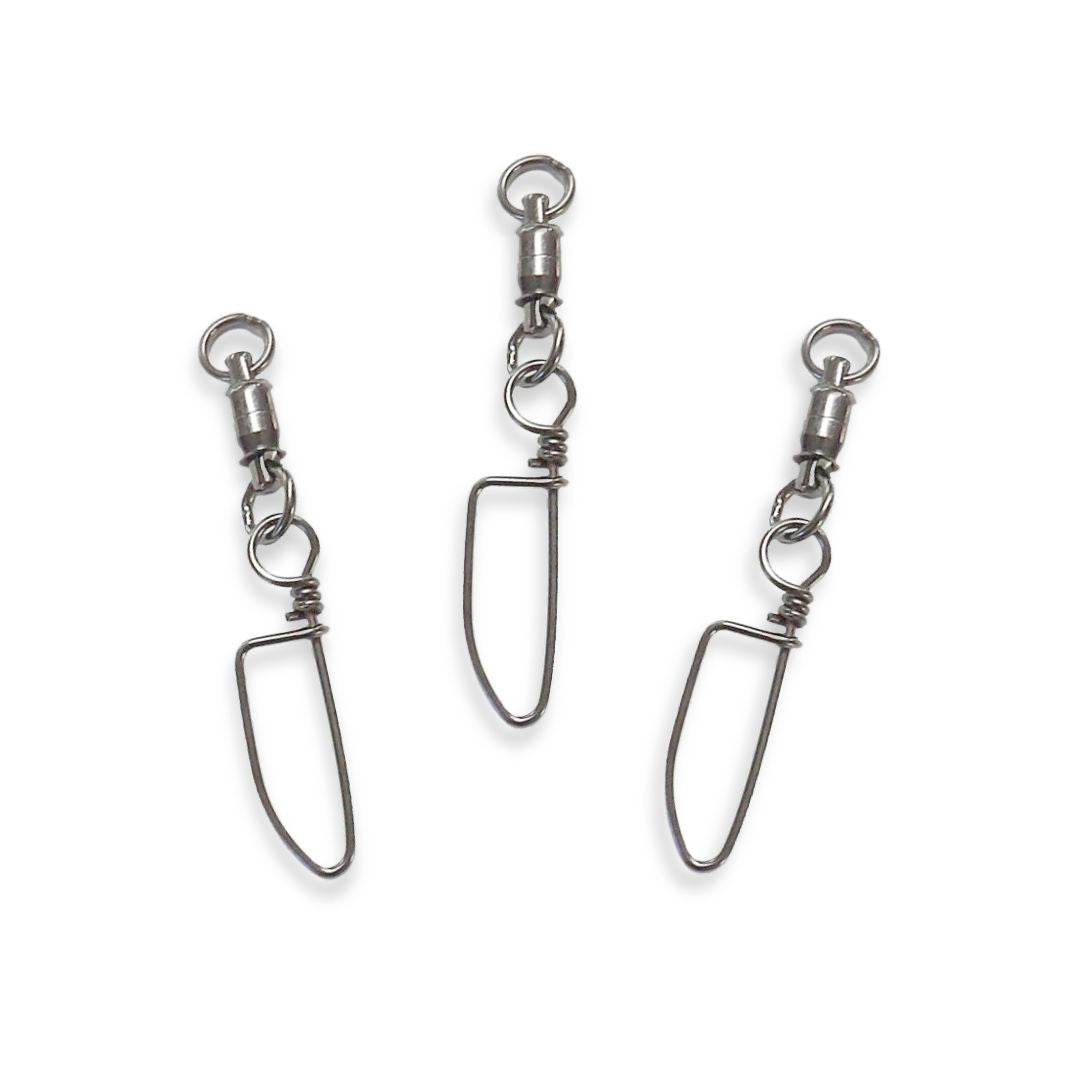 3-Pack of 6 pound Ball Bearing Swivels for Trolling Rigs