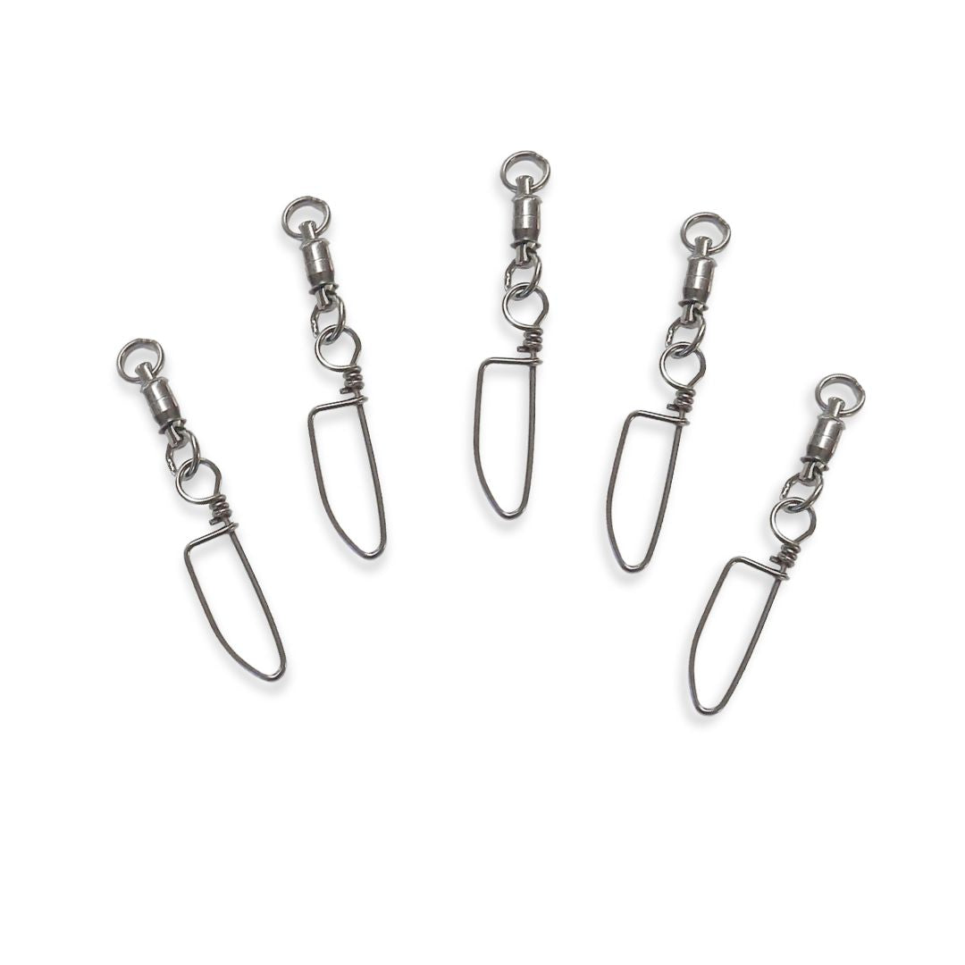 5-Pack of 6 pound Ball Bearing Swivels for Trolling Rigs