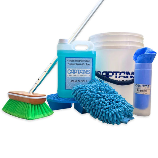 Boat Cleaning Kit with Deck Brush