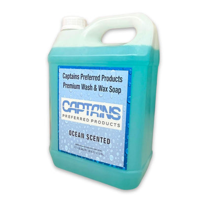 Captains' boat cleaner soap concentrate for wash and wax