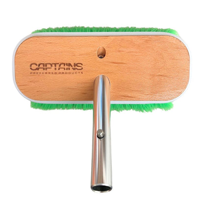 Top view of the brush head with Captains Preferred Products logo