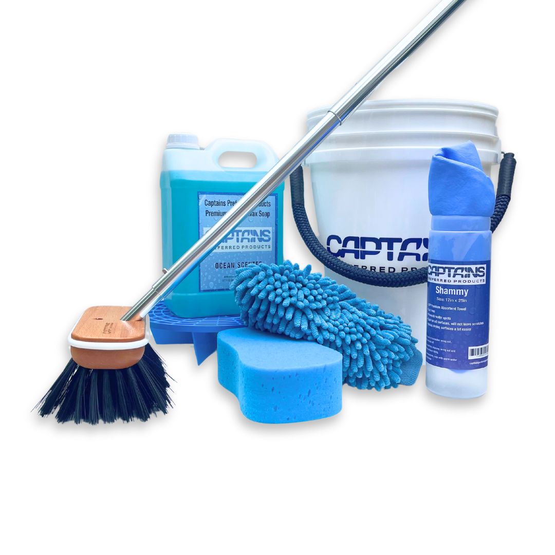 All Around Boat Cleaning Kit with Deck Brush