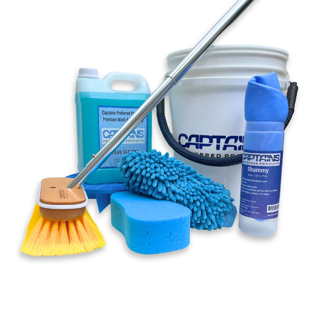 All Around Boat Cleaning Kit with Deck Brush