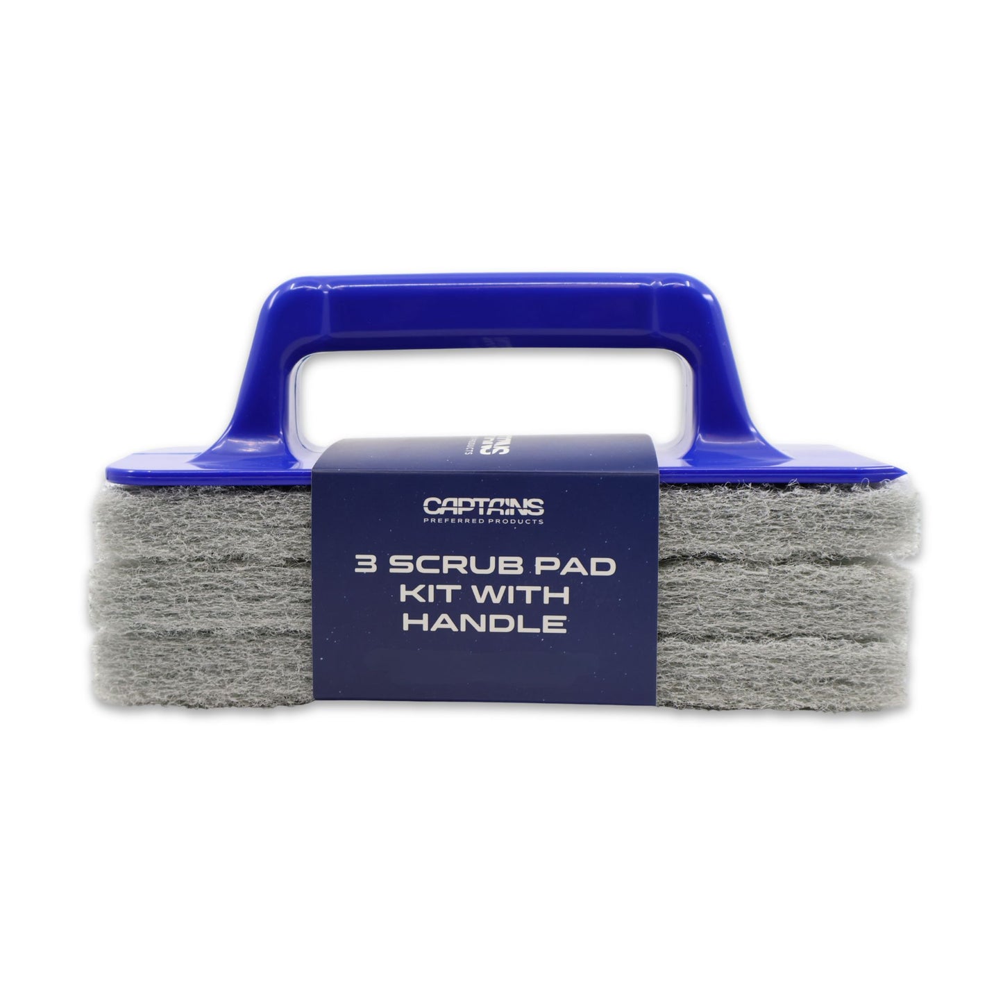 Captains Preferred Products' 3 Scrub Pad Kit with Handle