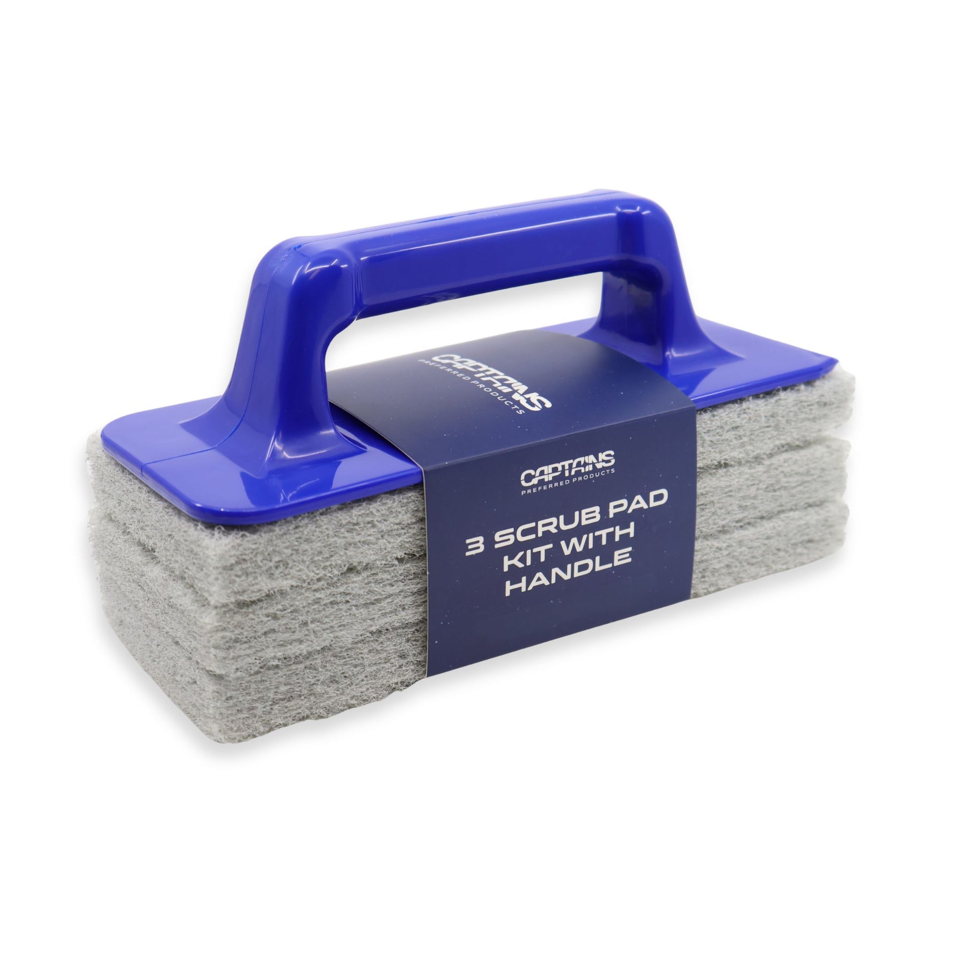 Large boat scrub pad kit with handle for boat cleaning.