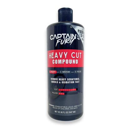 Captain's Fury Heavy Cut Compound for refinishing.
