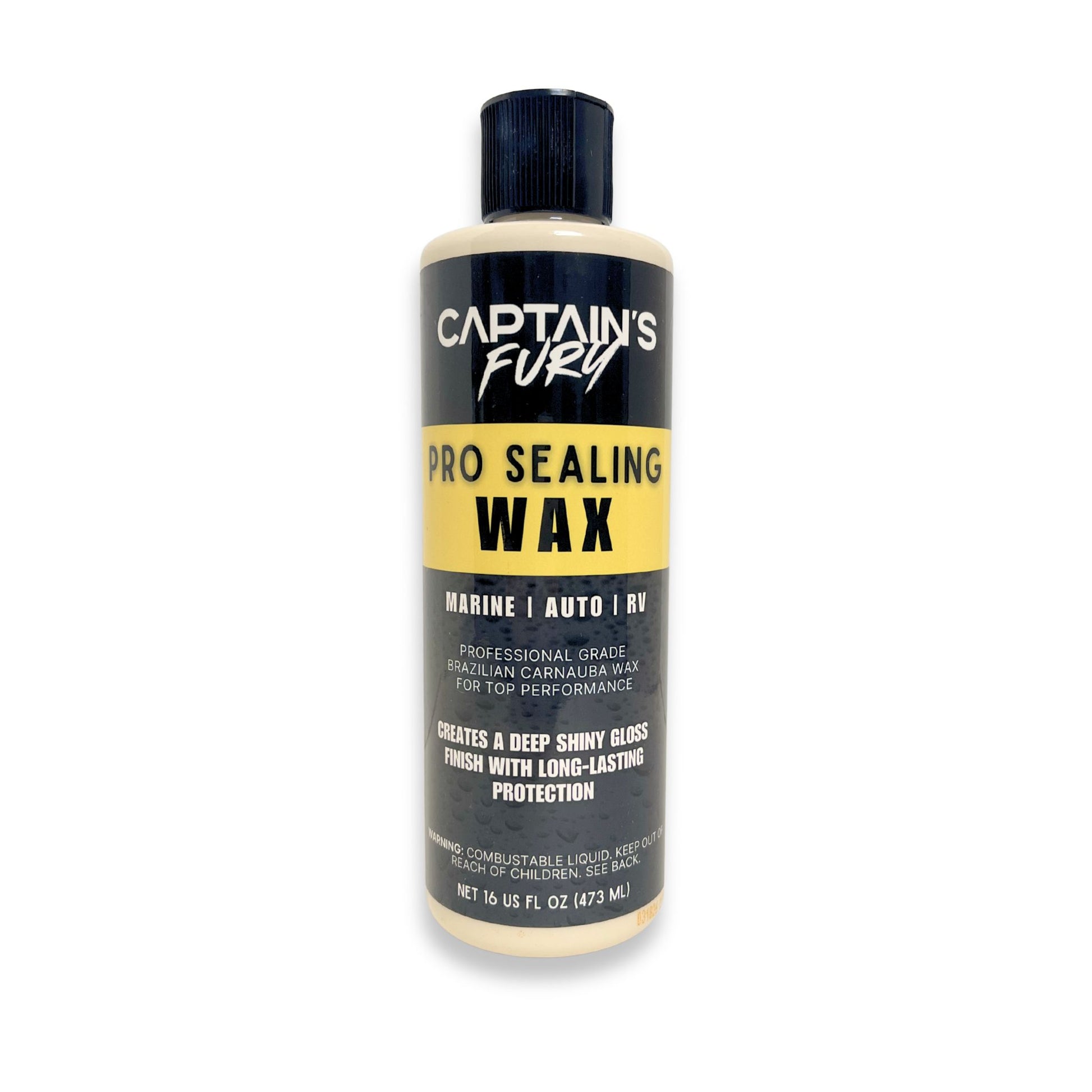 Captain's Fury Pro Sealing Wax for boats, cars, and more.