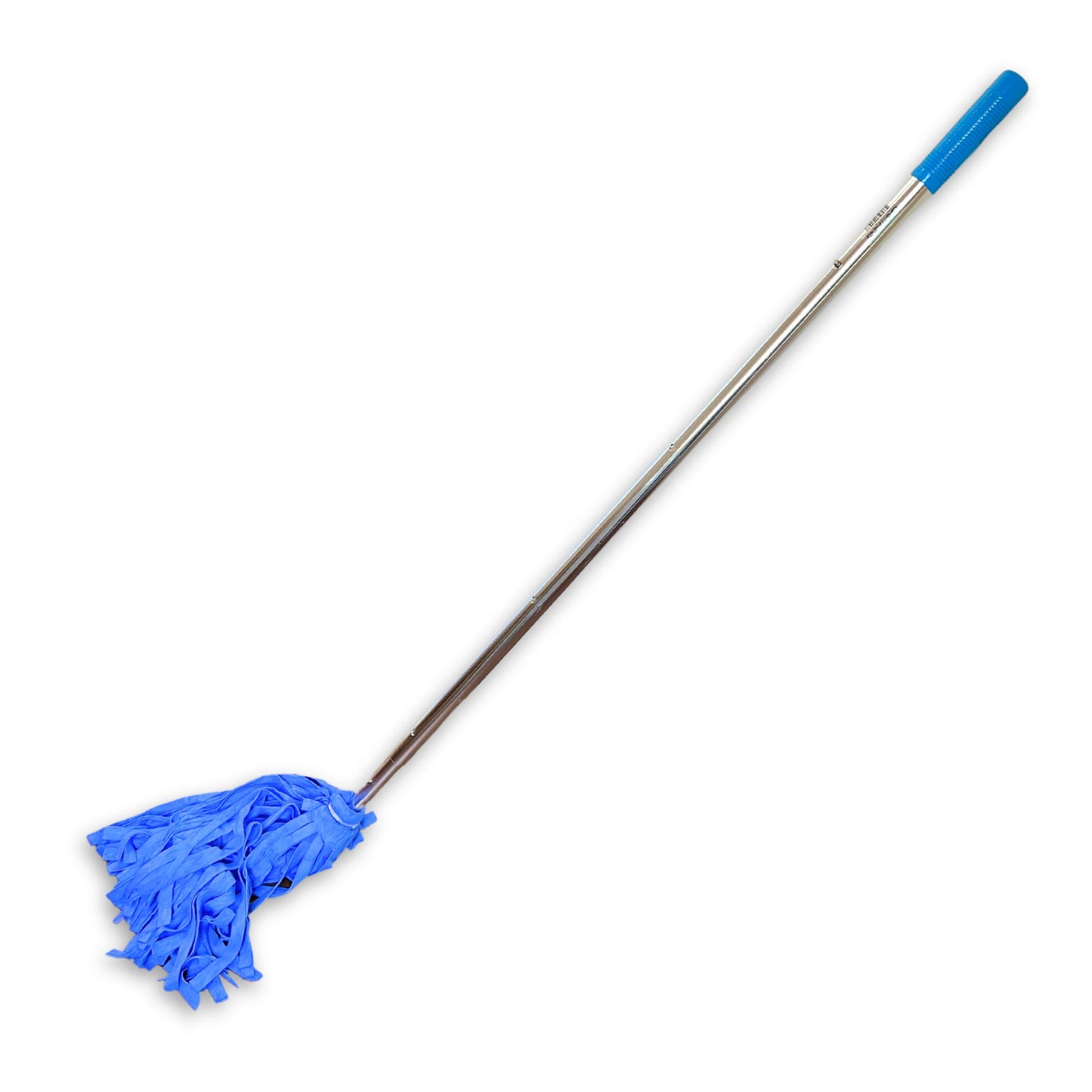 Chamois mop with long extendable handle for drying.