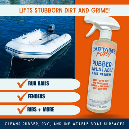 Captain's Fury Rubber & Inflatable Boat Cleaner (16oz)