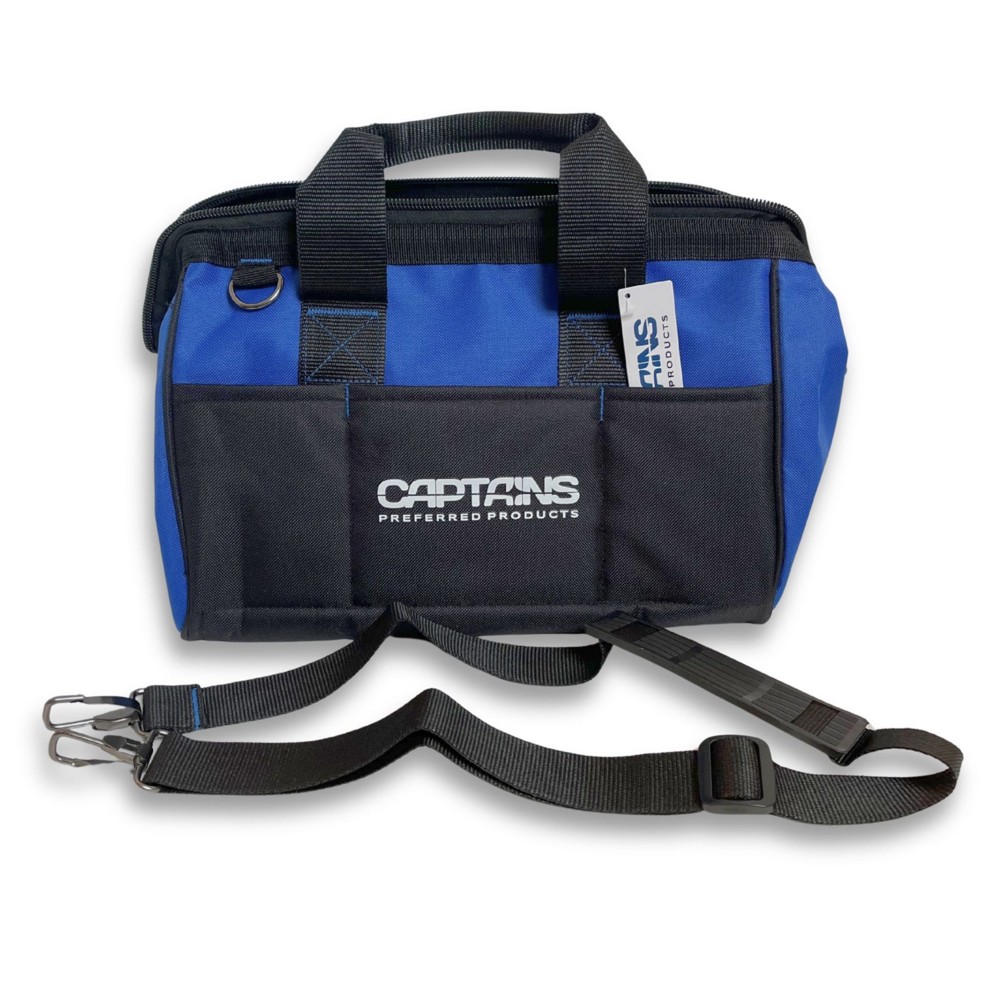 Captains Preferred Products fishing weight lead bag with shoulder strap.