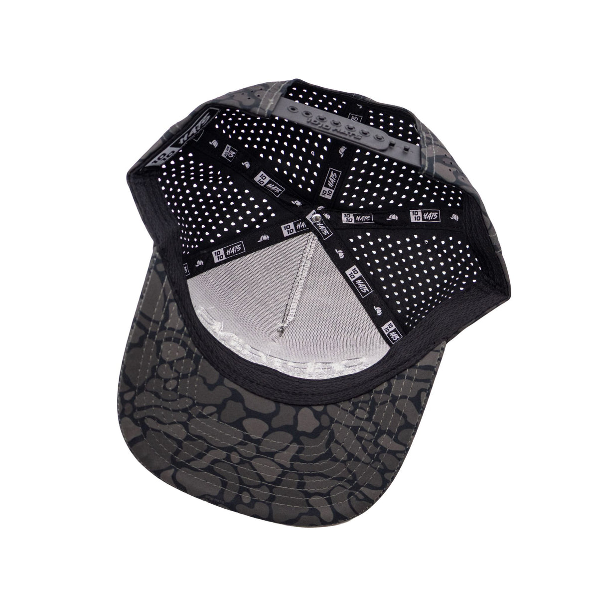Captains Dry-Fit 5 Panel Hat - Blackout Camo - bottom