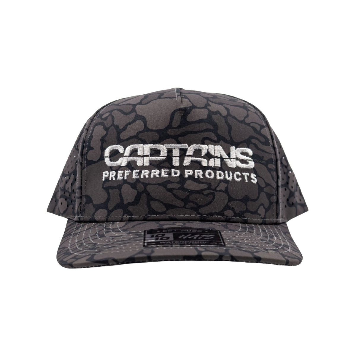 Captains Dry-Fit 5 Panel Hat - Blackout Camo