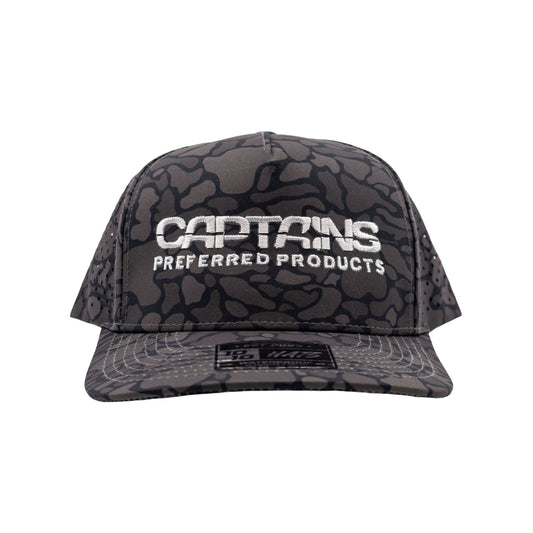 Captains Dry-Fit 5 Panel Hat - Blackout Camo