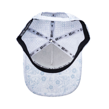 Captains Dry-Fit 5 Panel Hat - White Reef (Black)