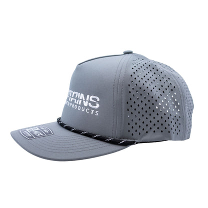 Captains Dry-Fit 5 Panel Hat - Light Gray with Rope