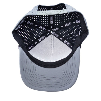 Captains Dry-Fit 5 Panel Hat - Light Gray with Rope