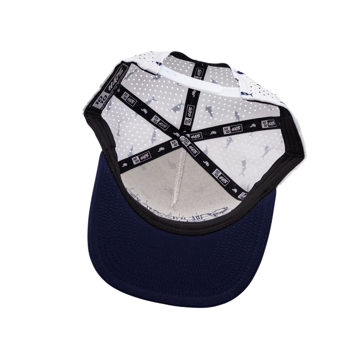 Captains Dry-Fit 5 Panel Hat - Offshore Navy - bottom