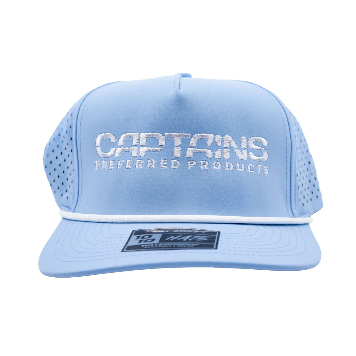 Captains Dry-Fit 5 Panel Hat with Rope - Sky Blue