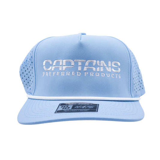Captains Dry-Fit 5 Panel Hat with Rope - Sky Blue
