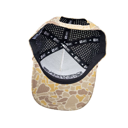 Captains Dry-Fit 5 Panel Hat with Rope - Wild Desert Camo - bottom