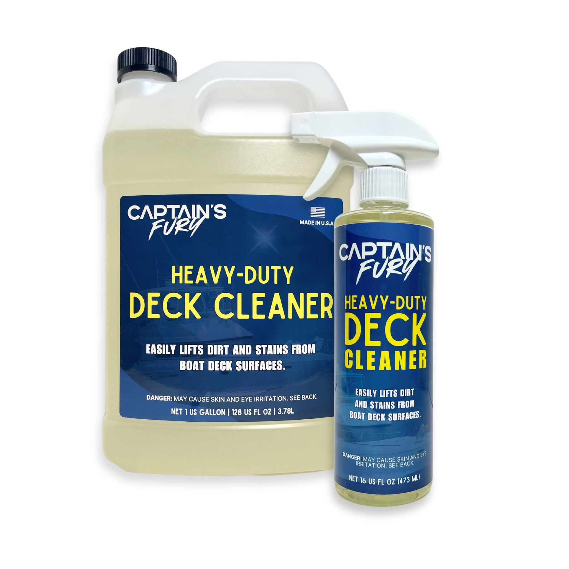 Captain's Fury Heavy-Duty Deck Cleaner for boats and yachts.