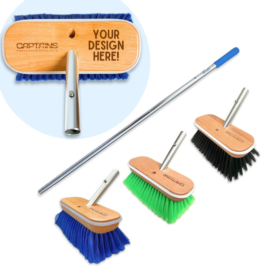 Personalized boat brush kit with handle.