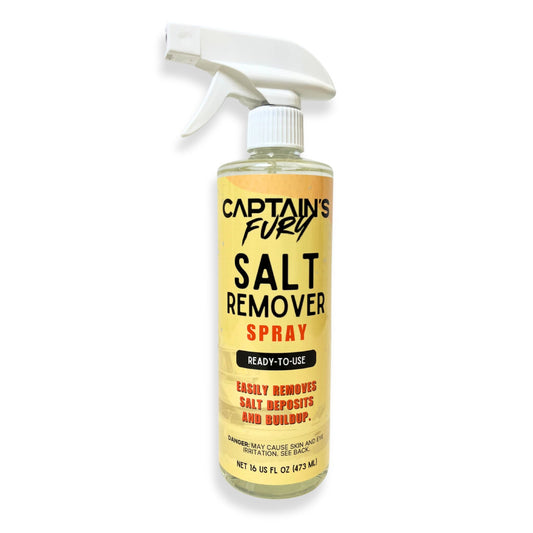 Captain's Fury Salt Remover Spray to keep salt away.