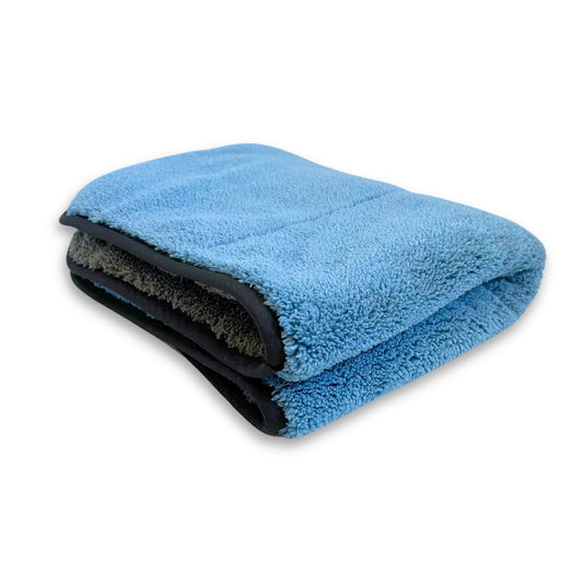 Thick microfiber towel for cleaning and drying.