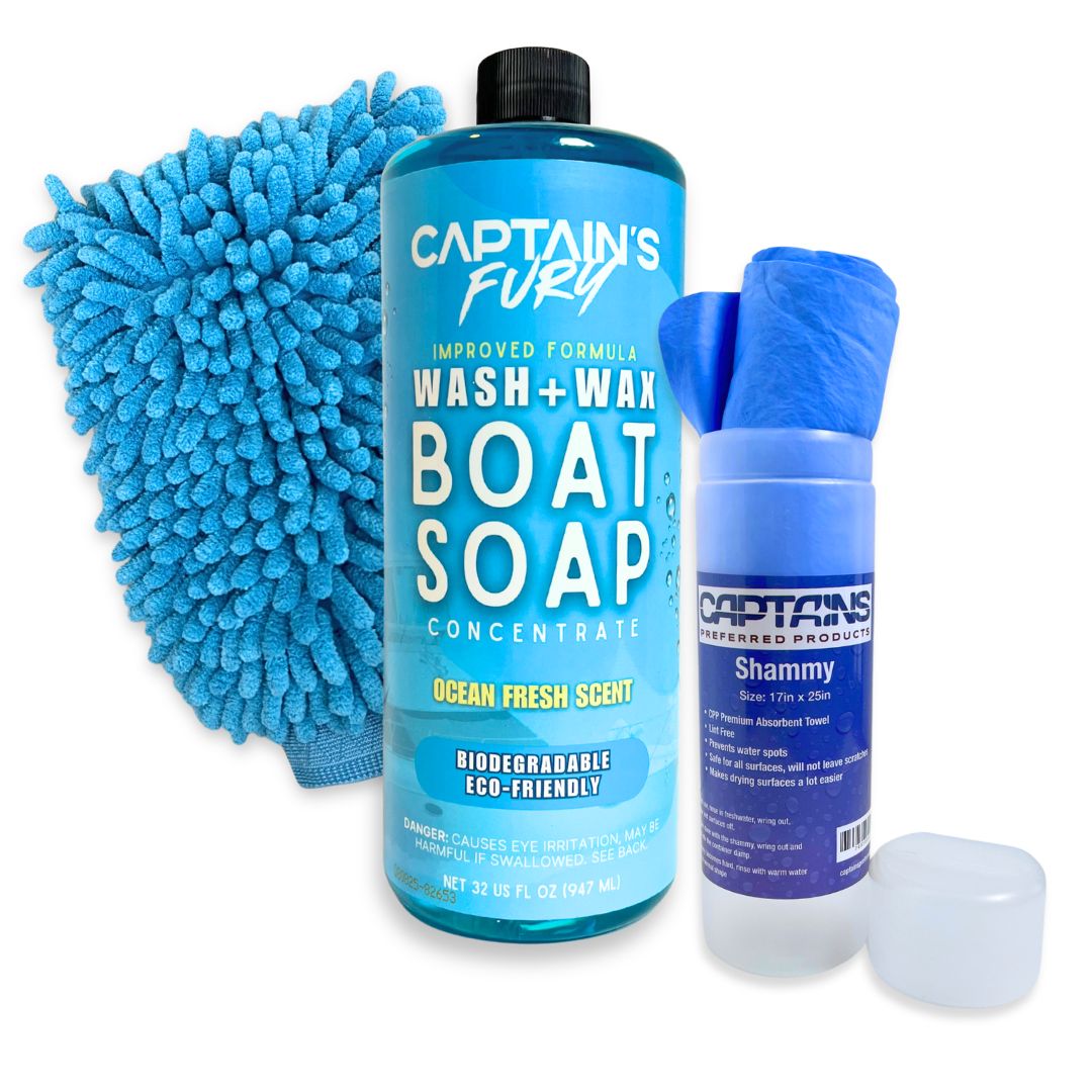 Captains Preferred wash and dry bundle for boat cleaning.
