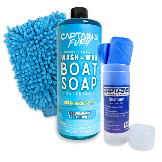 Captains Preferred wash and dry bundle for boat cleaning.
