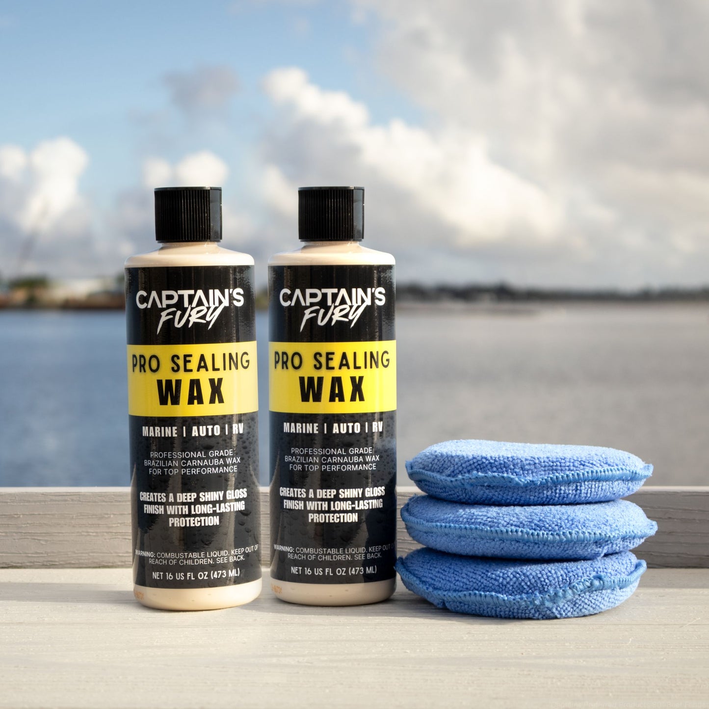 Captain's Fury Wax & Shine Kit for boats